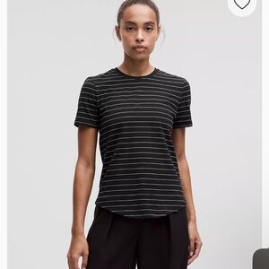 Lululemon Black & White Striped Women's Top 4